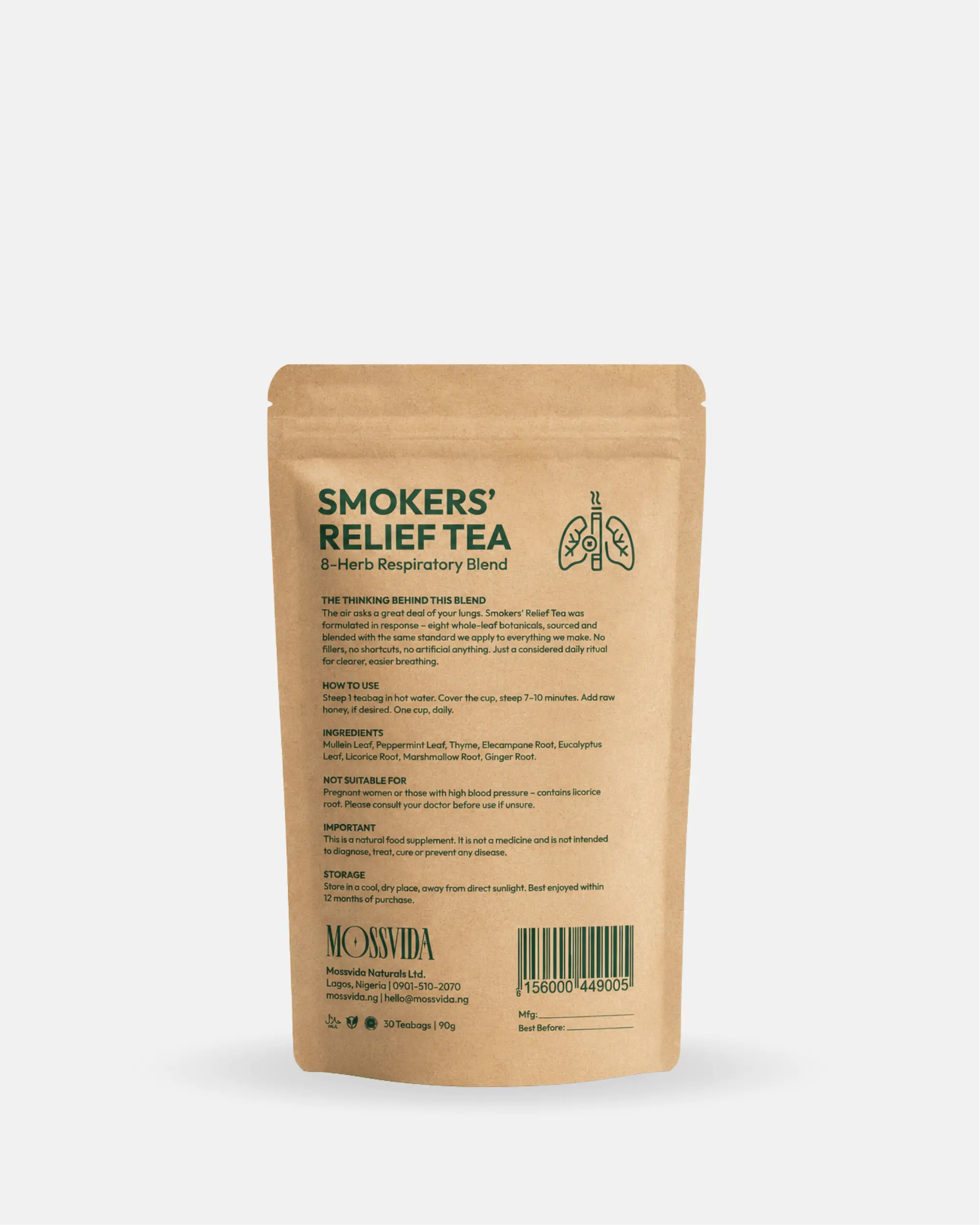 Smokers Tea — Lung Support Herbal Blend (30-Day Supply) - Image 2